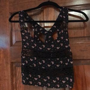 Free People Crop Top Black